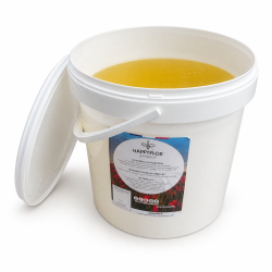 Seau de sirop de nourrissement Happyflor ouvert, servi en vrac